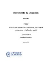 book Perú. Extracción de recursos naturales, desarrollo económico e inclusión social