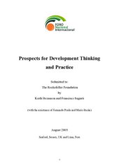 book Prospects for Development Thinking and Practice