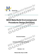 book MAUI Make/Build Environment and Procedures Design Document