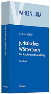 book Juristisches Wörterbuch : für Studium und Ausbildung