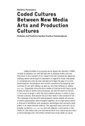 book Coded Cultures Between New Media Arts and Production Cultures - Outlooks and Positions besides Creative Commonplaces