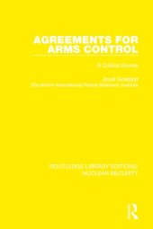 book Agreements for Arms Control: A Critical Survey