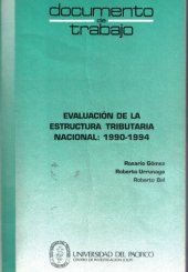 book Evaluación de la estructura tributaria nacional: 1990-1994