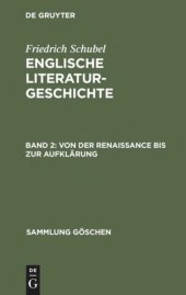 book Englische Literaturgeschichte. Bd. 2. Von der Renaissance bis zur Aufklärung