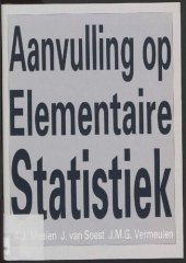 book Aanvulling op elementaire statistiek