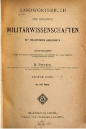 book Handwörterbuch der gesamten Militärwissenschaften mit erläuternden Abbildungen / Aa-Berg