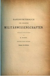 book Handwörterbuch der gesamten Militärwissenschaften mit erläuternden Abbildungen / Bergen bis Döbeln