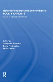 book Natural Resource and Environmental Policy Analysis: Cases in Applied Economics