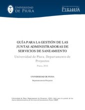 book Guía para la gestión de las Juntas Administradoras de Servicios de Saneamiento (JASS)