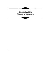 book Elements of the Theory of Numbers