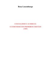 book O socialismo e as igrejas: o comunismo dos primeiros cristãos