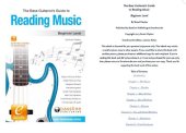 book The Bass Guitarists Guide To Reading Music. Beginner Level.