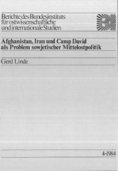 book Afghanistan, Iran und Camp David als Problem sowjetischer Innenpolitik