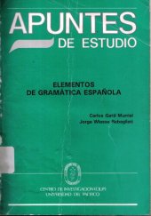 book Elementos de gramática española