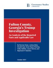 book Fulton County, Georgia's Trump Investigation : An Analysis of the Reported Facts and Applicable Law