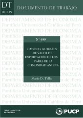 book Cadenas Globales de Valor de Exportación de los Países de la Comunidad Andina