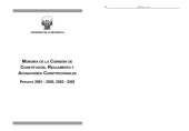 book Memoria de la Comisión de Constitución, Reglamento y Acusaciones Constitucionales. Períodos 2001-2002; 2002-2003