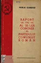 book Raport la cel de al IX-lea Congres al Partidului Comunist Român