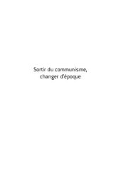 book Sortir du communisme, changer d'époque