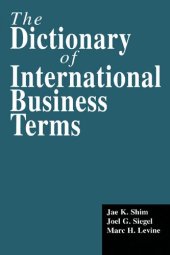 book The Dictionary of International Business Terms