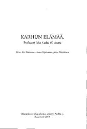 book Karhun elämää. Juha Karhu 60 vuotta