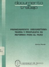 book Financiamiento universitario: teoría y propuesta de reforma para el Perú