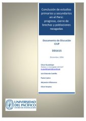 book Conclusión de estudios primarios y secundarios en el Perú: progreso, cierre de brechas y poblaciones rezagadas