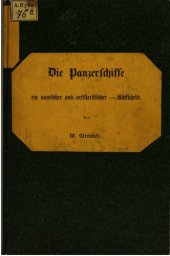 book Die Panzerschiffe ; ein nautischer und artilleristischer - Rückschritt