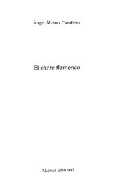 book El Cante Flamenco