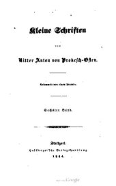 book Kleine Schriften von Ritter Anton von Prokesch-Osten / Gedichte