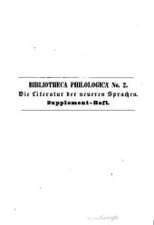 book Bibliothek der neueren Sprachen oder Verzeichnis der in Deutschland besonders vom Jahre 1800 an erschienenen Grammatiken, Wörterbücher, Chrestomathien, Lesebücher und anderer Werke, welche das Studium der lebenden europäischen Sprachen betreffen ... / Sup