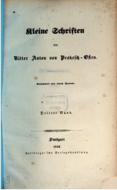 book Kleine Schriften von Ritter Anton von Prokesch-Osten / Militärisches III