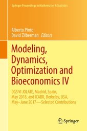 book Modeling, Dynamics, Optimization and Bioeconomics IV