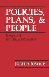 book Policies, Plans, and People: Foreign Aid and Health Development