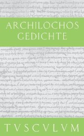 book Archilochos: Gedichte