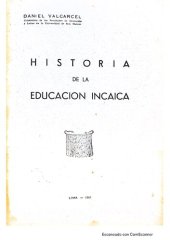 book Historia de la educación incaica