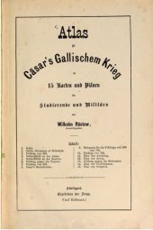 book Atlas zu Cäsars Gallischem Krieg in 15 Karten und Plänen für Studierende und Militärs