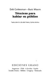 book Técnicas para hablar en público (Traducción de Librada Piñero y Caries Andreu)