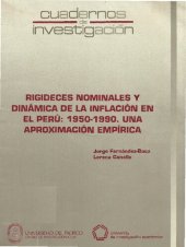 book Rigideces nominales y dinámica de la inflación en el Perú: 1950-1990. Una aproximación empírica