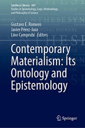 book Contemporary Materialism: Its Ontology and Epistemology (Synthese Library, 447)