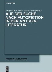 book Auf der Suche nach Autofiktion in der antiken Literatur