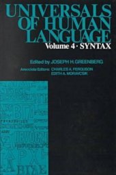 book Universals of Human Language, Volume 4: Syntax