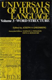 book Universals of Human Language, Volume 3: Word Structure