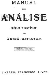 book Manual de  análise (léxica e sintática)