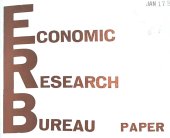 book Economic Research Bureau Papers