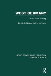 book West Germany (Rle: German Politics): Politics and Society