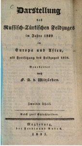 book Darstellung des russisch-türkischen Fedzugs im Jahre 1828 in Europa und Asien