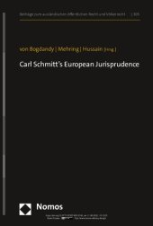 book Carl Schmitt's European Jurisprudence