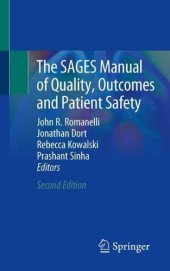 book The SAGES Manual of Quality, Outcomes and Patient Safety