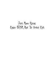 book Dark Moon Rising: Pagan BDSM & the Ordeal Path